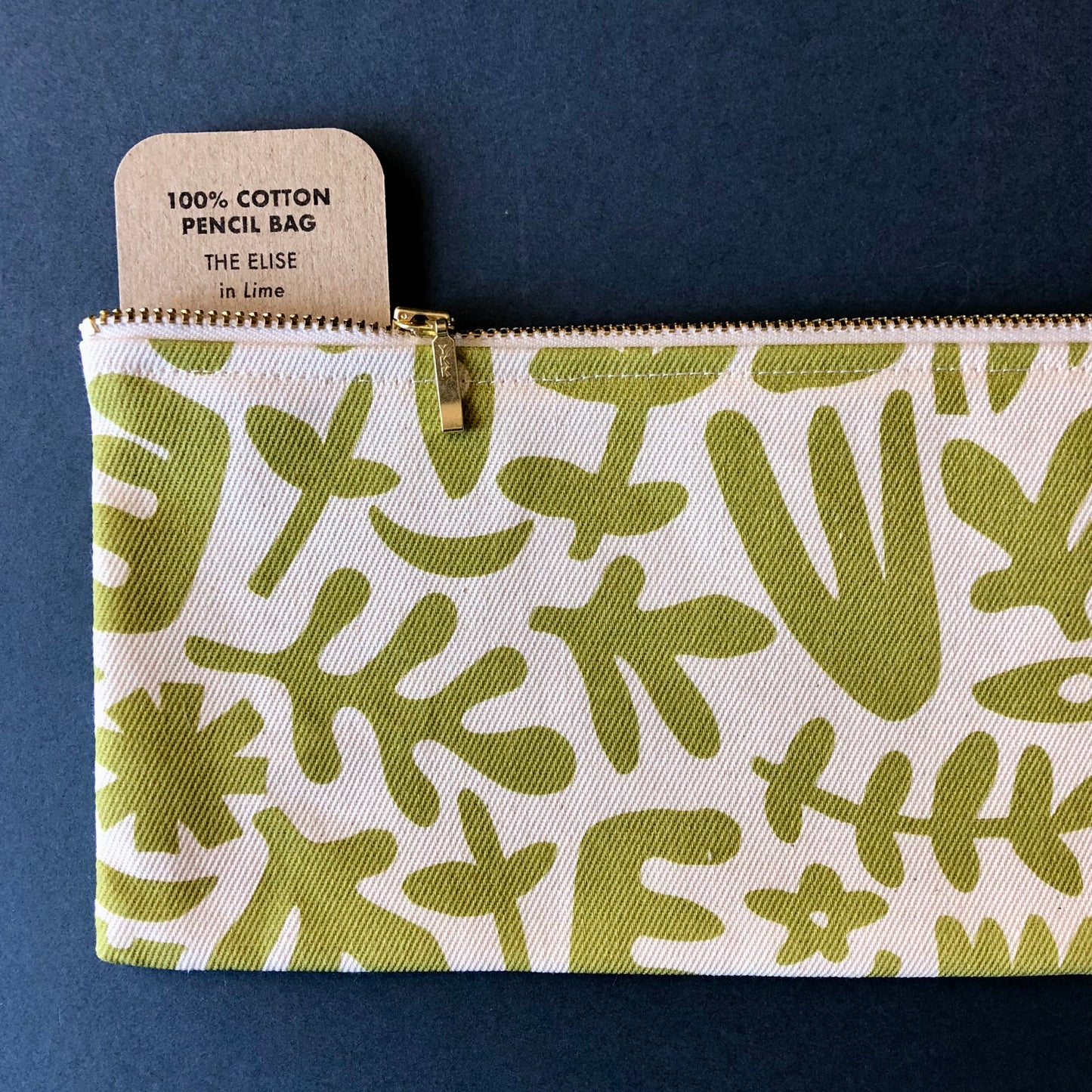 33cm Pencil Bags | Elise in Lime
