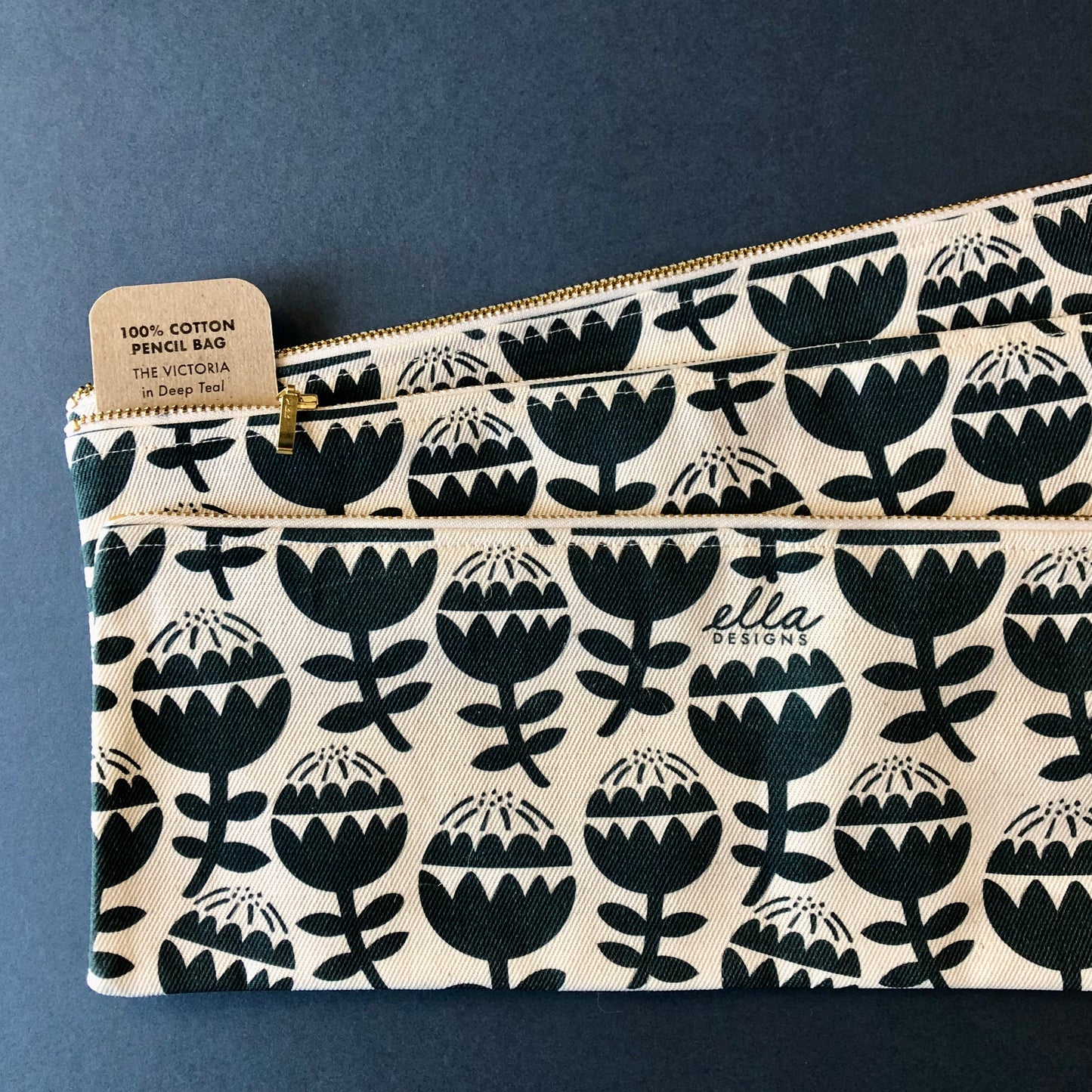 33cm Pencil Bags | Victoria in Deep Teal