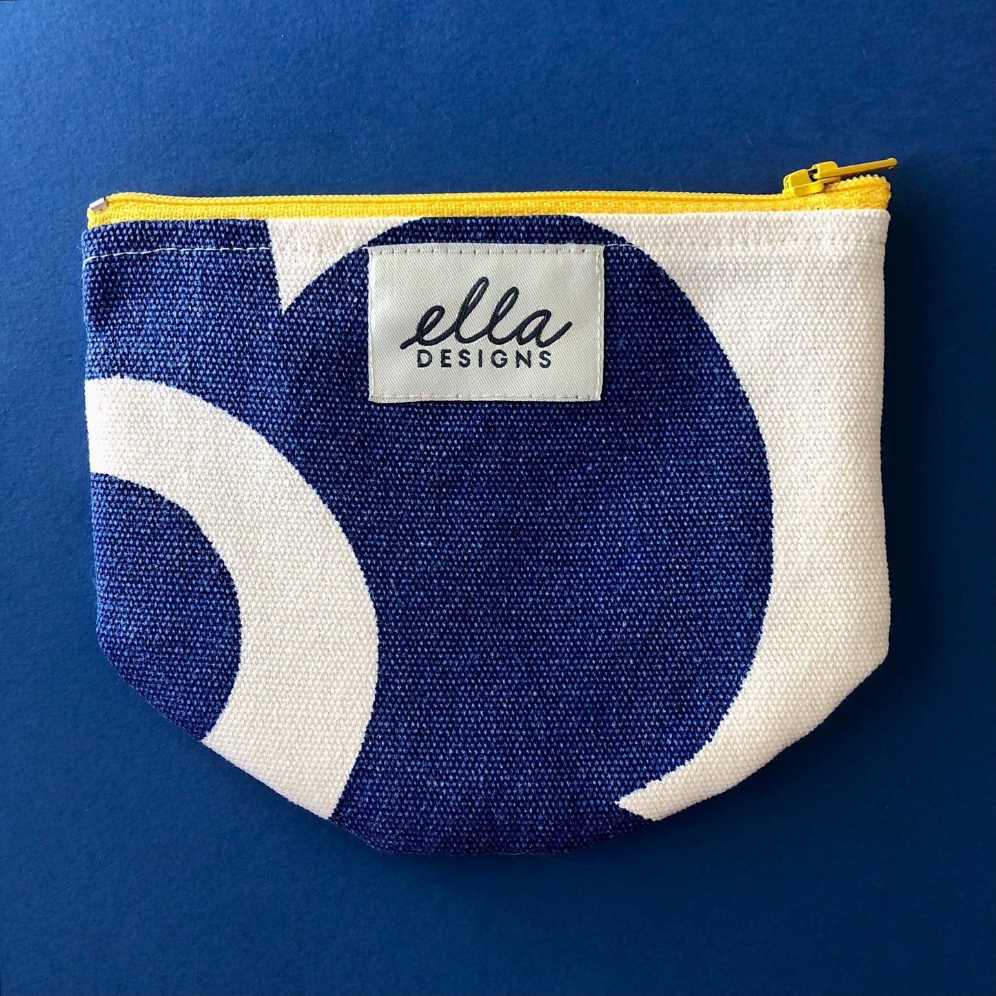 Screen-printed Penny Pouch | Tali in Royal Blue