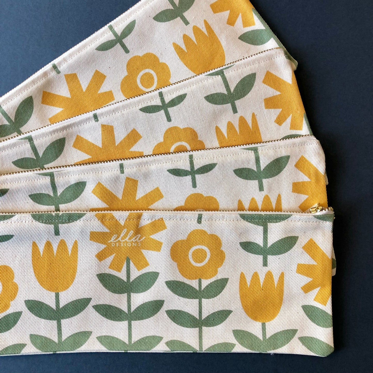 33cm Pencil Bags | Nicola in Sunshine Yellow & Mint
