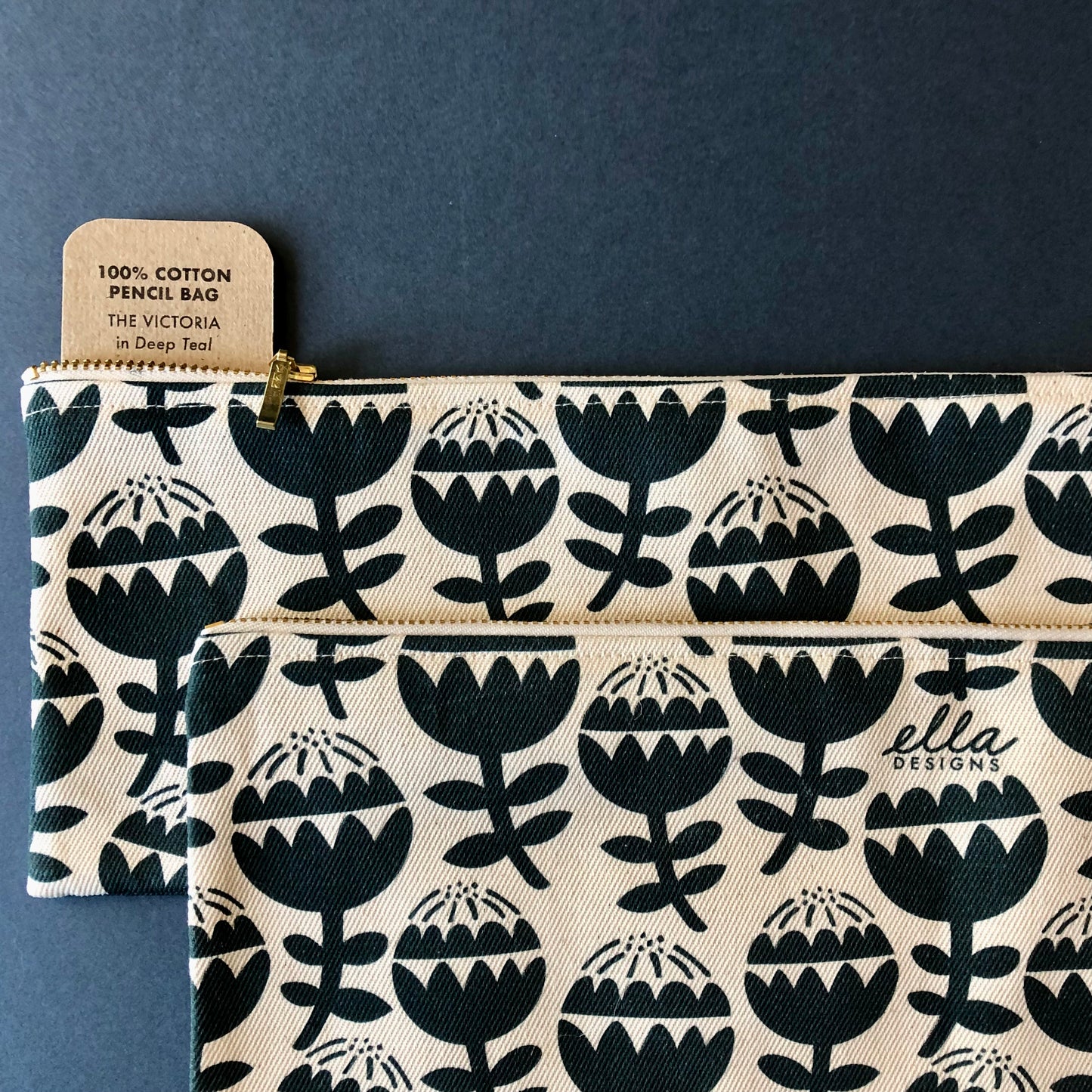 33cm Pencil Bags | Victoria in Deep Teal